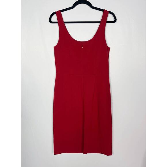 Diane Von Furstenberg 8 Rubiate Red Geovana Sleeveless Sheath Dress Scoop Neck - Picture 2 of 14
